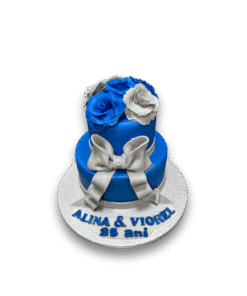 Tort Aniversar Albastru cu Funda