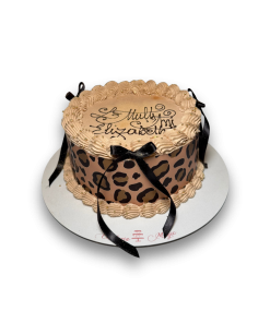 Tort Personalizat animal print cu fundite negre