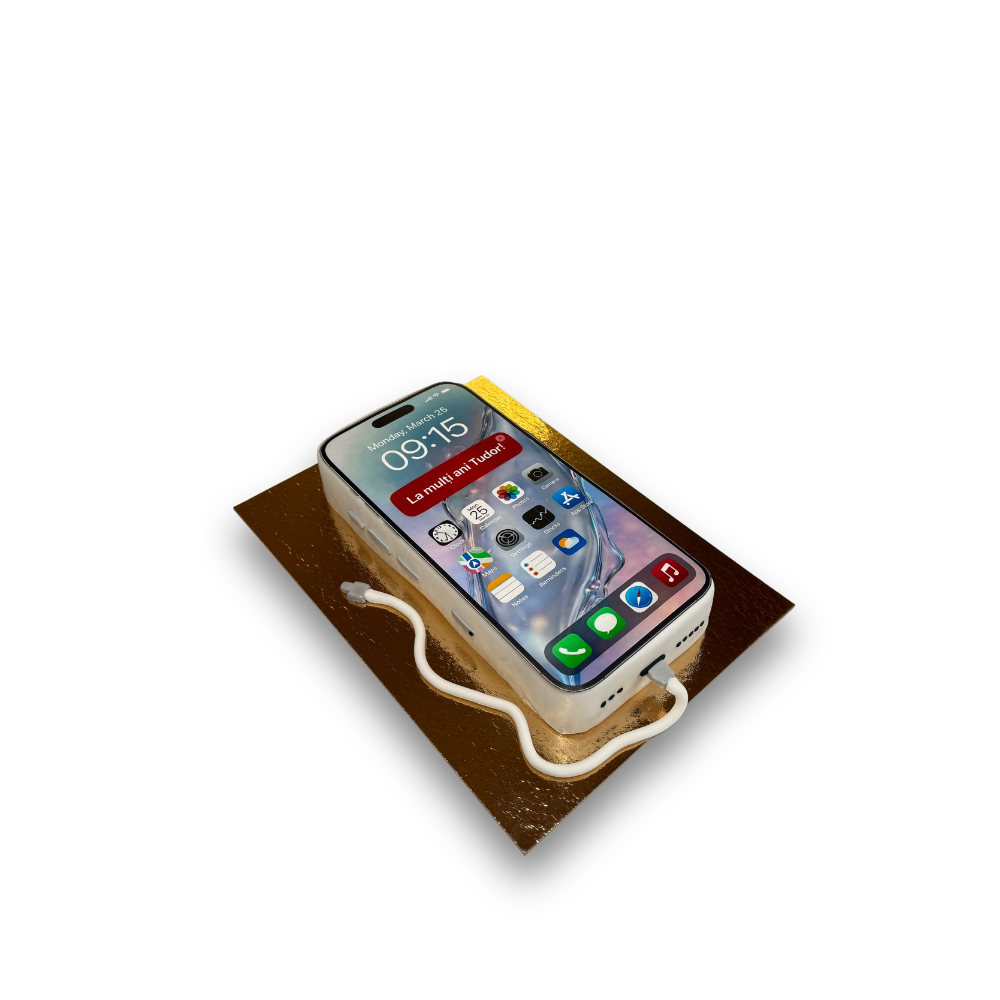 Tort Personalizat - Tort Iphone - decor 40 ron