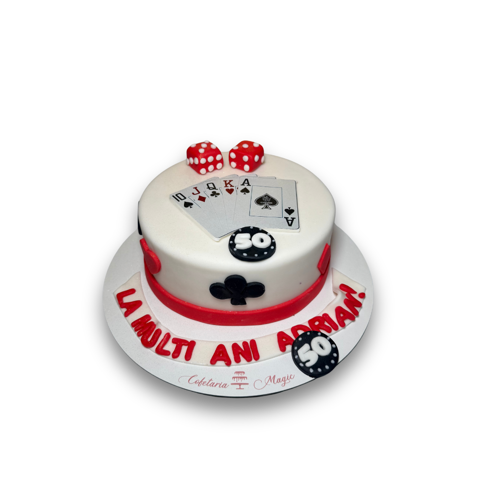 Tort Personalizat - Tort Poker - Decor 50 ron