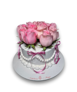 Tort Trandafiri Naturali Roz
